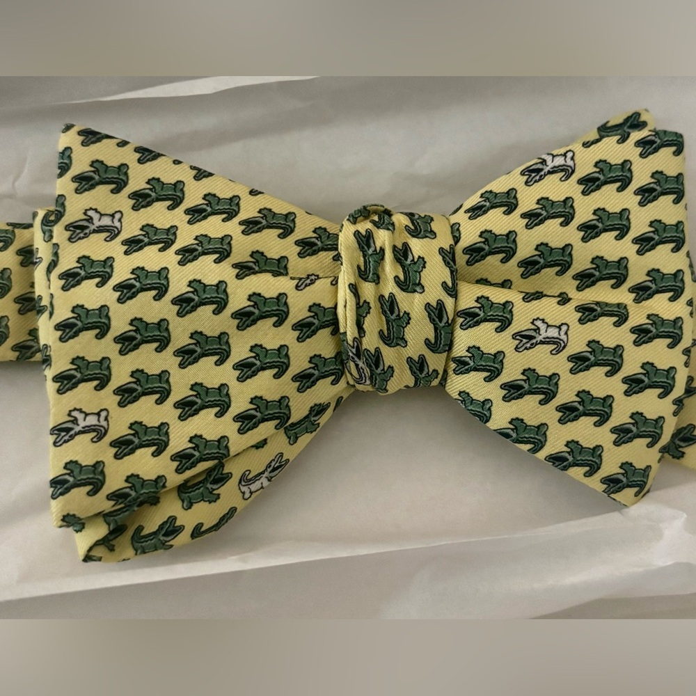 NOLACouture NOLAgator king cake yellow bow tie for men